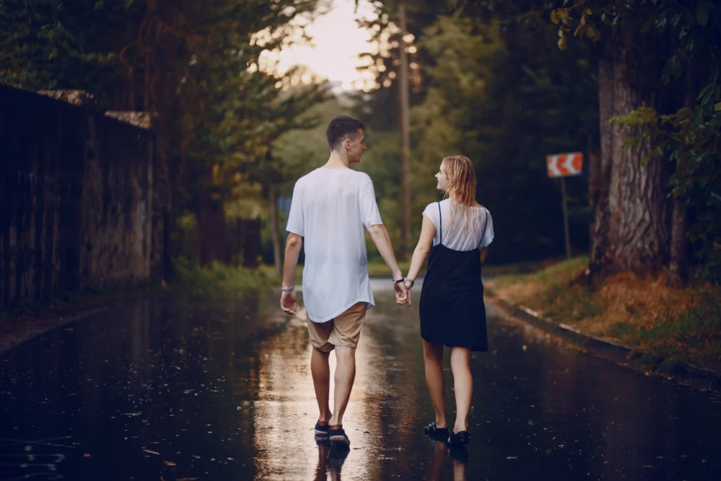 Romantic Rain Walk