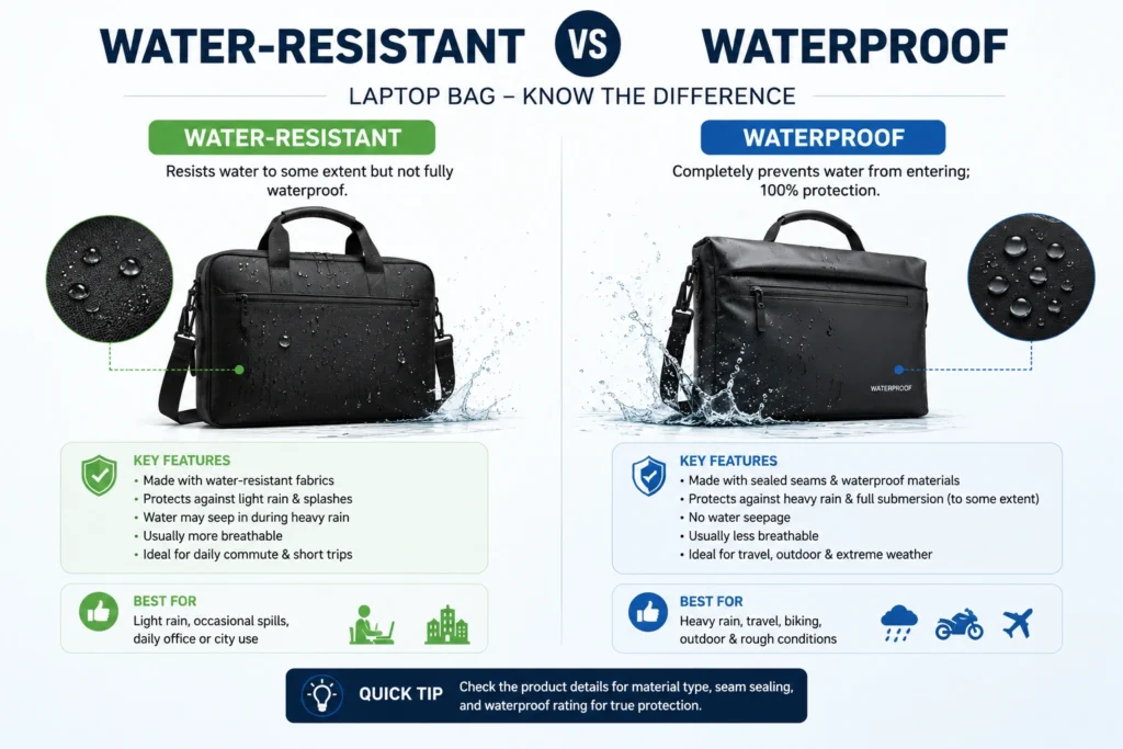 Water-Resistant vs Waterproof