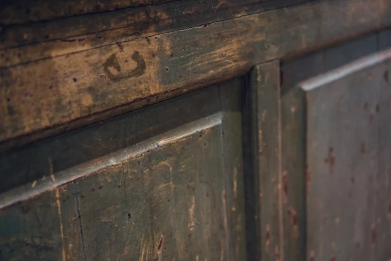 swollen wooden door