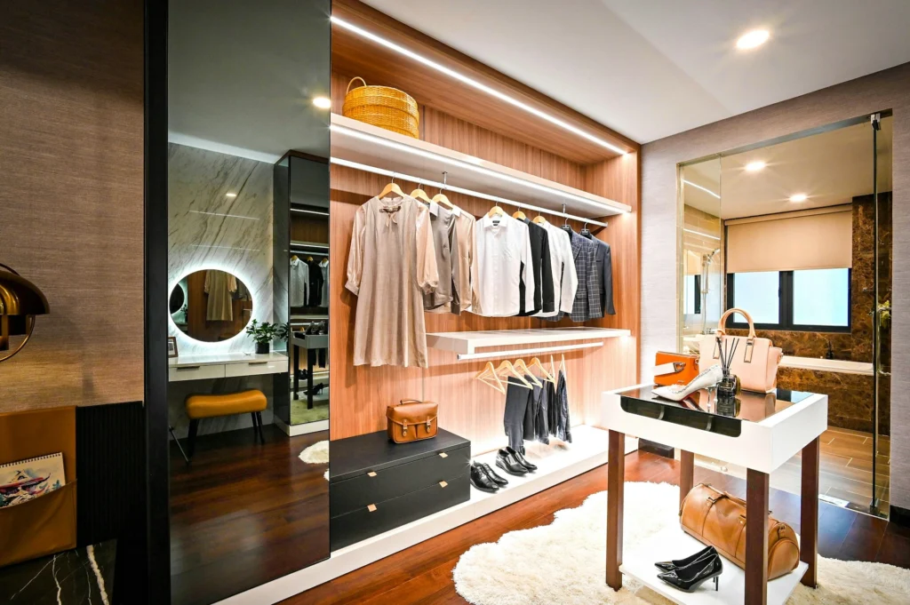 wardrobe tightly