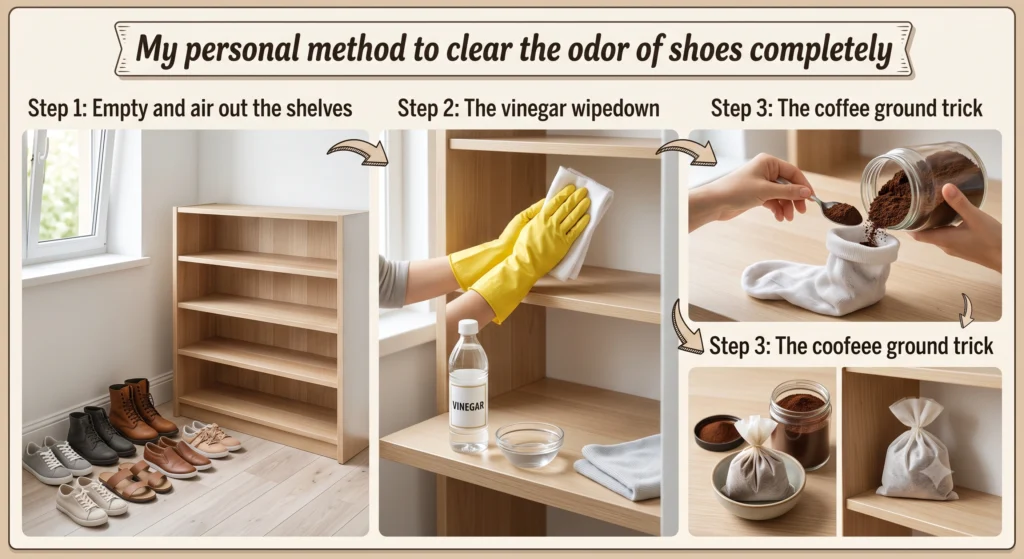 My personal method to clear the odor completely