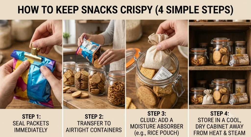 how to keep your snacks crispy